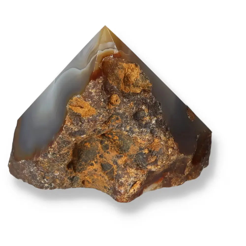 Polished Agate Point by Sylvia Crystals, showcasing its natural allure and serene energy for balance and tranquility seekers.