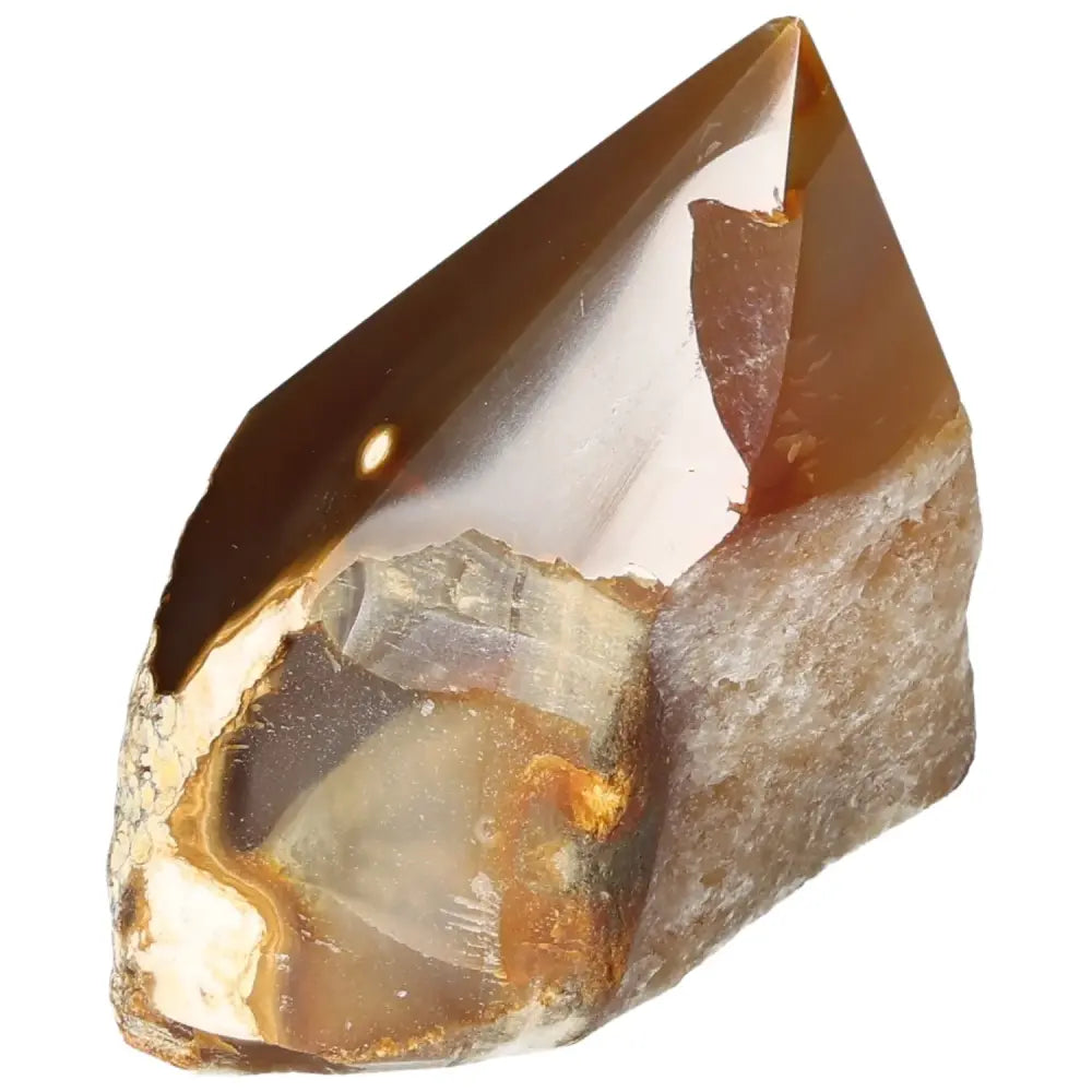 Polished Agate Point gemstone, handpicked by Sylvia Crystals, known for harmonizing energy and enhancing emotional well-being.