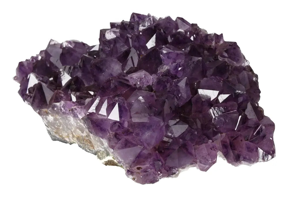 Polished Amethyst Druze, known for stress reduction, energy boost, enhanced concentration, and emotional stability.