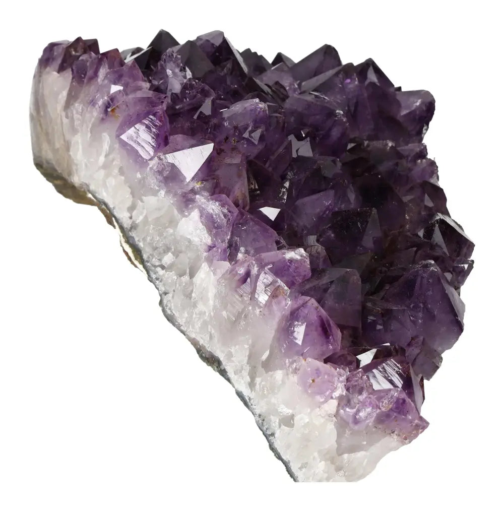 Polished Amethyst Druze for stress reduction, energy boost, concentration enhancement, and emotional stability. Perfect crystal decor.