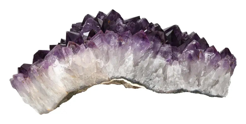 Polished Amethyst Druze crystal for stress relief, energy boost, and enhanced concentration.