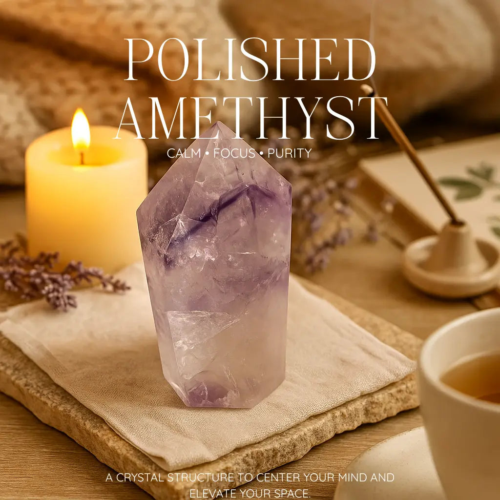Polished Amethyst Obelisk Sylvia Crystals Sp. z o.o.