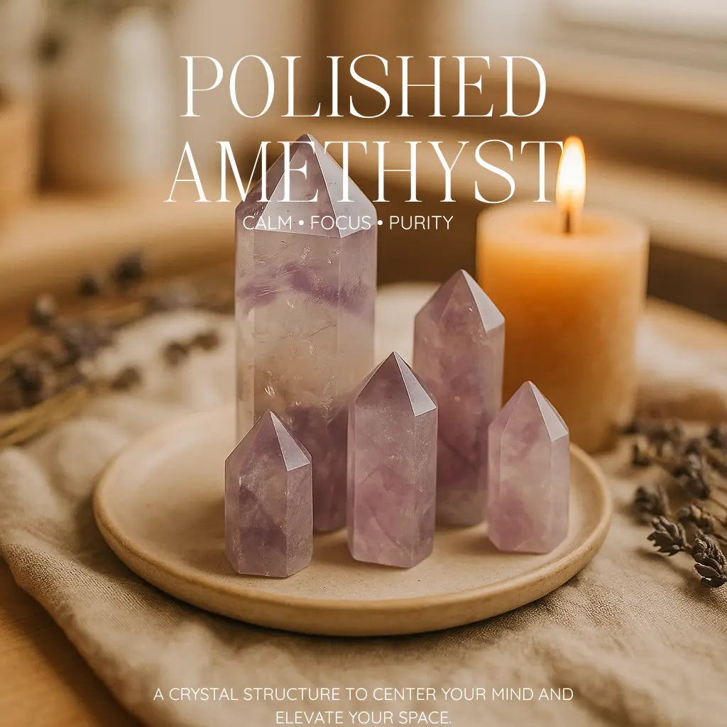 Polished Amethyst Obelisk Sylvia Crystals Sp. z o.o.