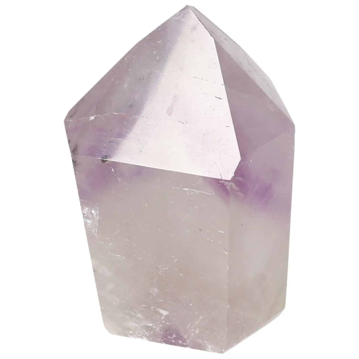 Polished Amethyst Obelisk from Sylvia Crystals, offering stress reduction and spiritual luxury in premium handpicked crystal form.