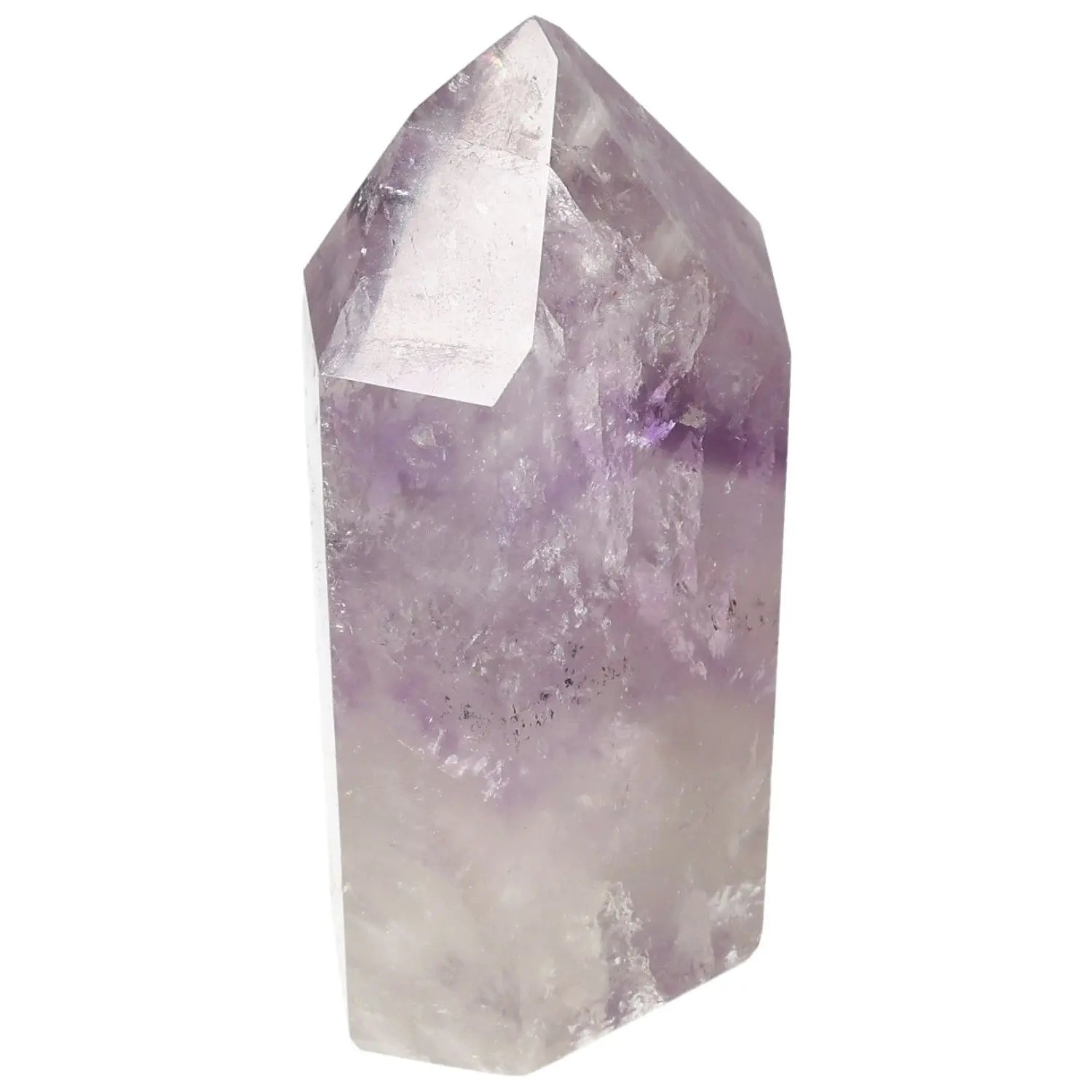 Polished Amethyst Obelisk showcasing natural elegance and spiritual resonance from Sylvia Crystals, enhancing focus and alleviating stress.