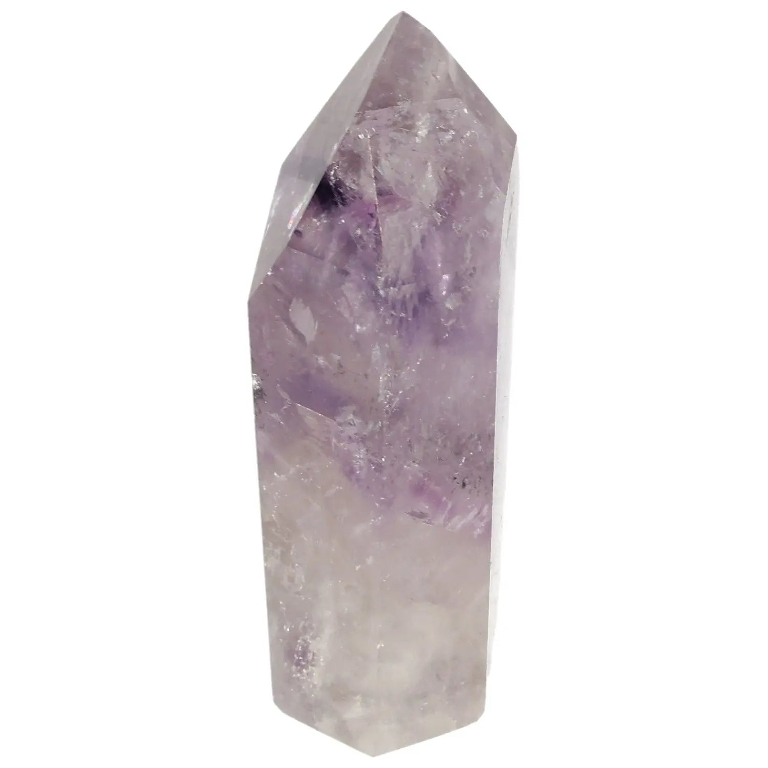 Polished Amethyst Obelisk from Sylvia Crystals, promotes stress relief and focus, premier quality purple crystal.
