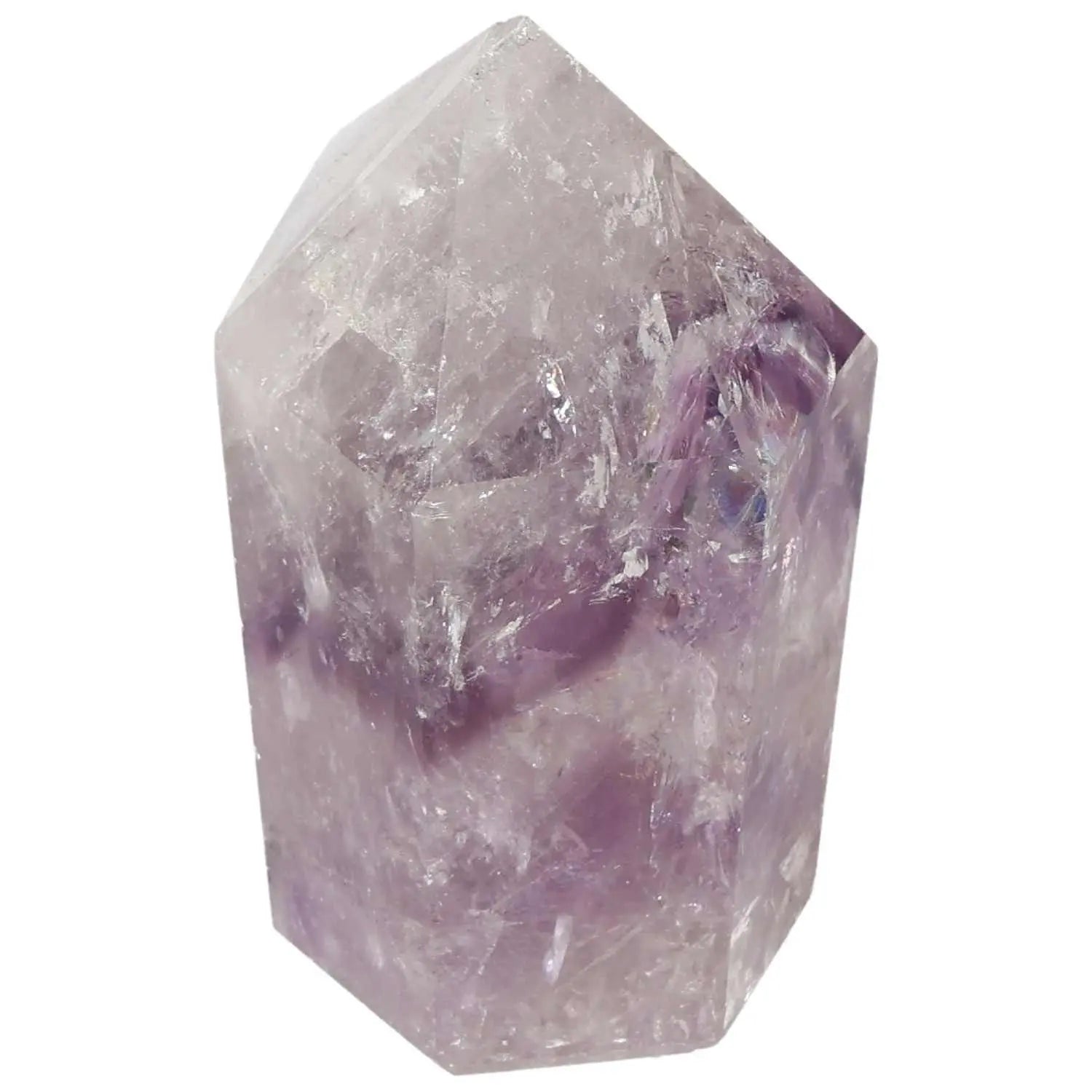 Polished Amethyst Obelisk by Sylvia Crystals, a premium quality purple crystal known for stress reduction and enhancing concentration.