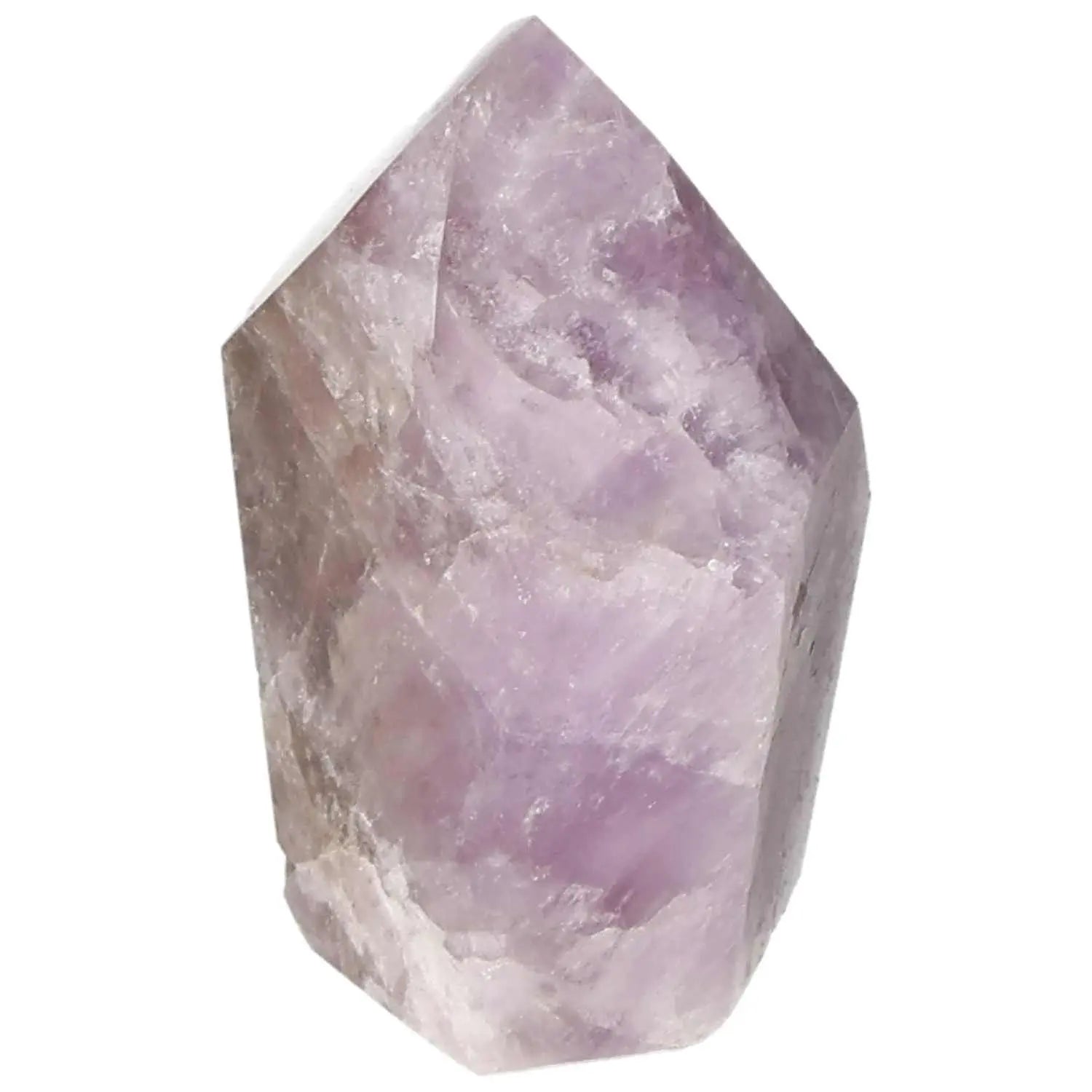 Polished Amethyst Super Seven Point crystal by Sylvia Crystals, enhances energy and reduces stress with amethyst and six minerals.