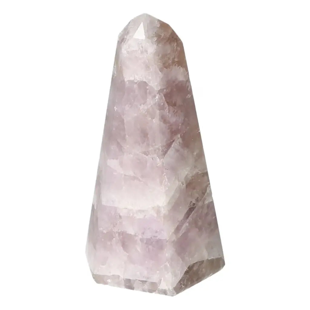 Polished Amethyst Super Seven Point crystal from Sylvia Crystals; luxury handpicked stone for stress relief and spiritual enhancement.