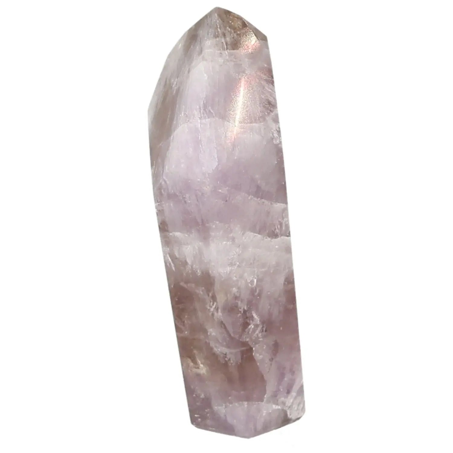 Polished Amethyst Super Seven Point crystal, enhancing energy and concentration, from Sylvia Crystals.