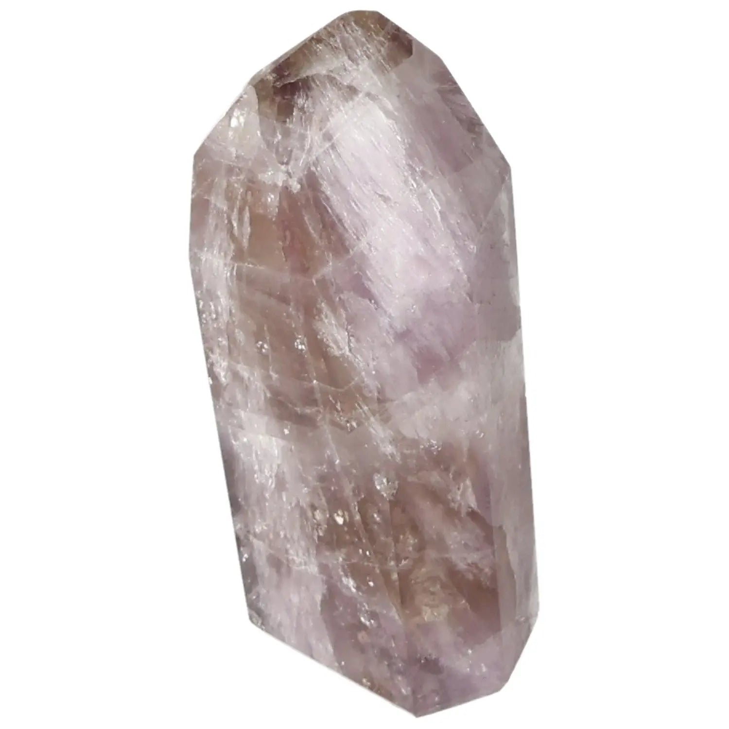 Polished Amethyst Super Seven Point crystal, known for stress relief and energy enhancement, offered by Sylvia Crystals.