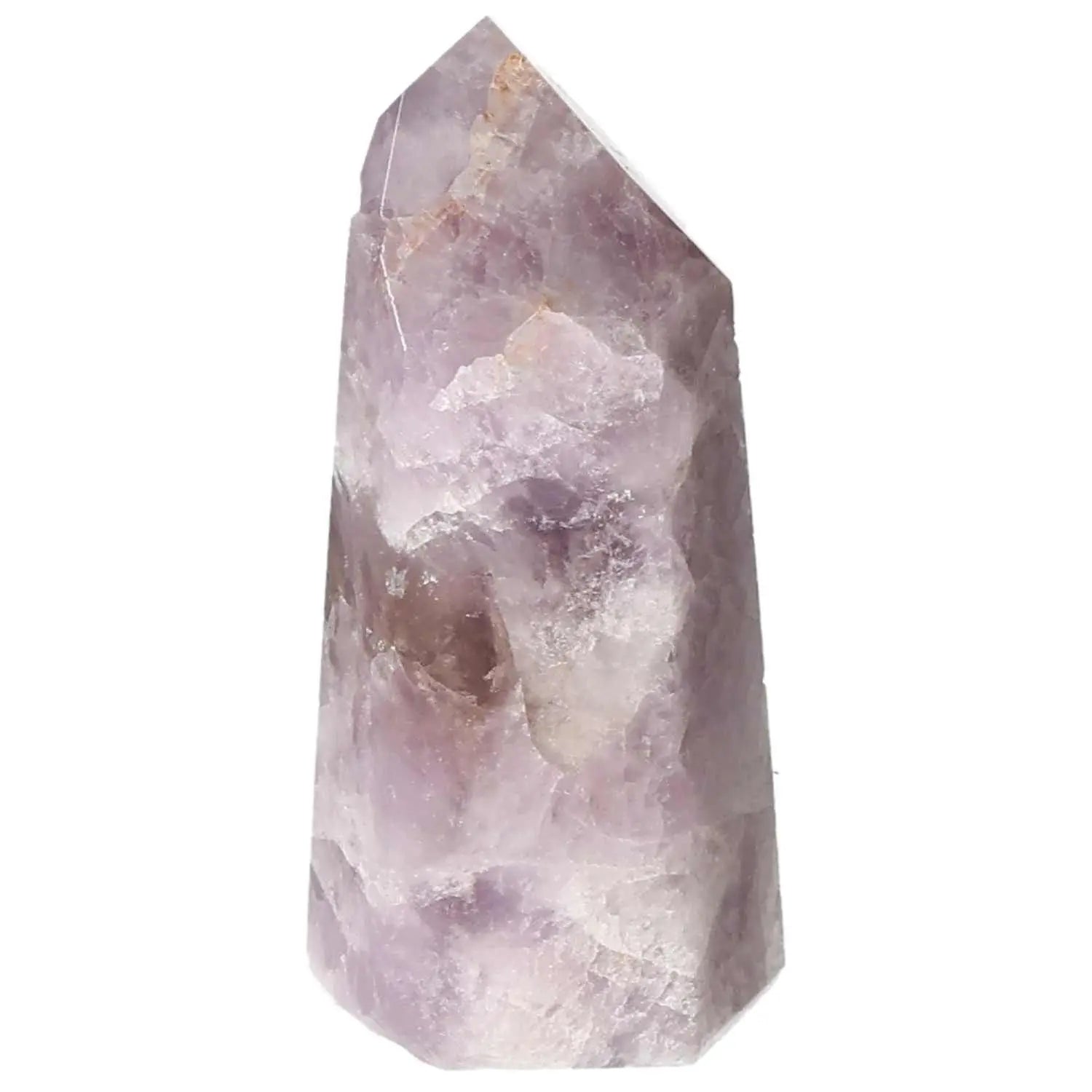 Polished Amethyst Super Seven Point crystal displaying luxurious purple hues for spiritual enlightenment and healing.