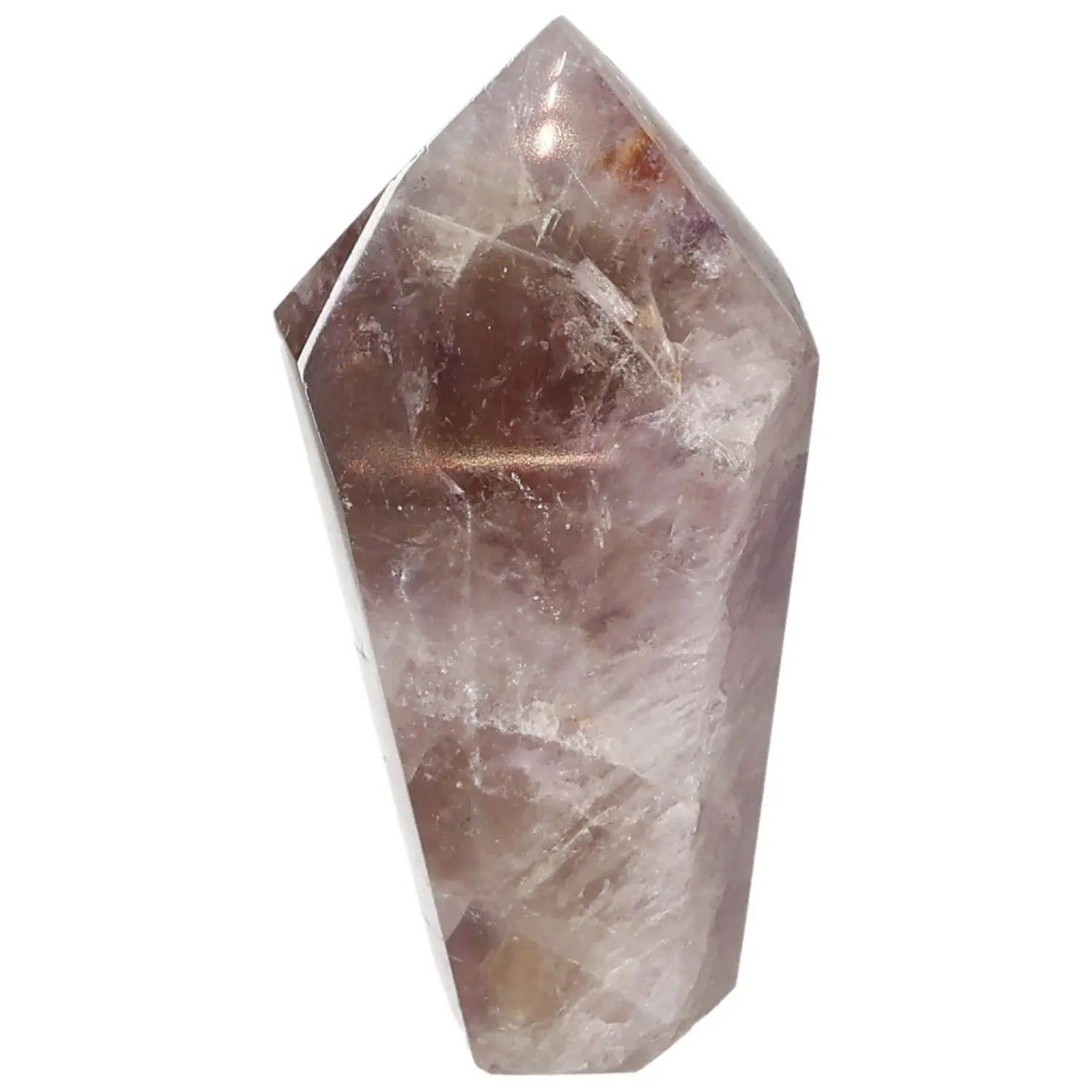 Polished Amethyst Super Seven Point crystal for tranquility and stress relief from Sylvia Crystals.