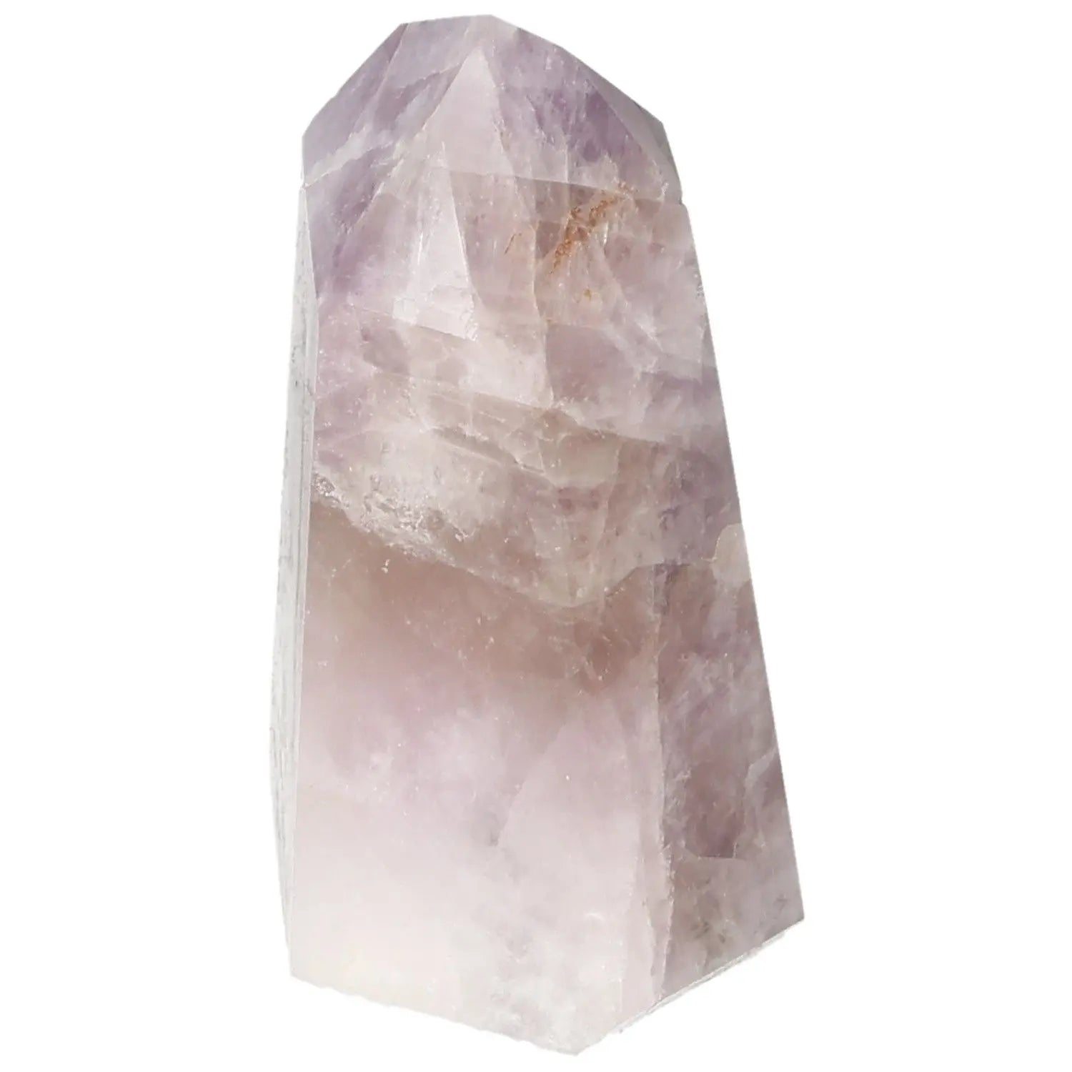 Polished Amethyst Super Seven Point crystal by Sylvia Crystals, known for enhancing energy and emotional stability.