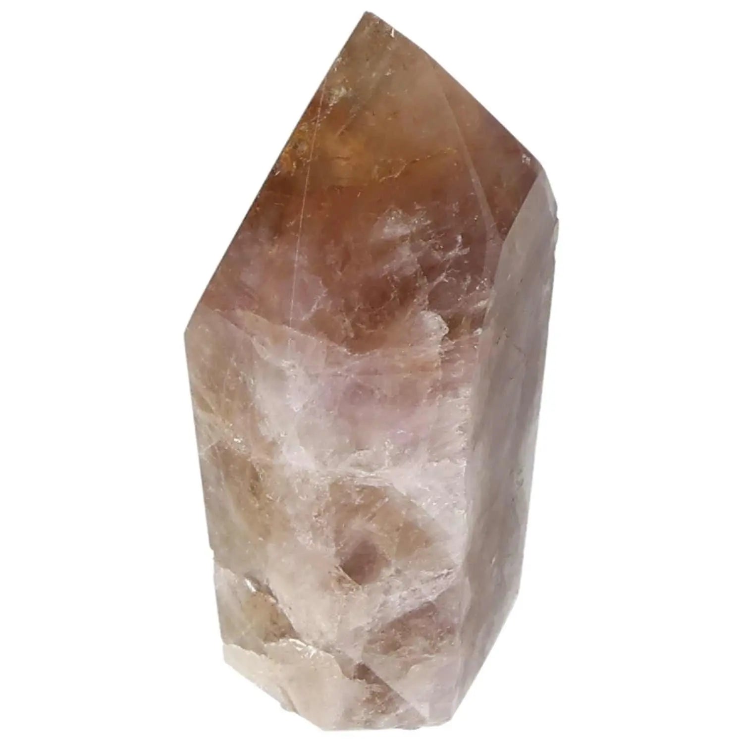Polished Amethyst Super Seven Point crystal from Sylvia Crystals, featuring a blend of seven minerals for spiritual balance and clarity.