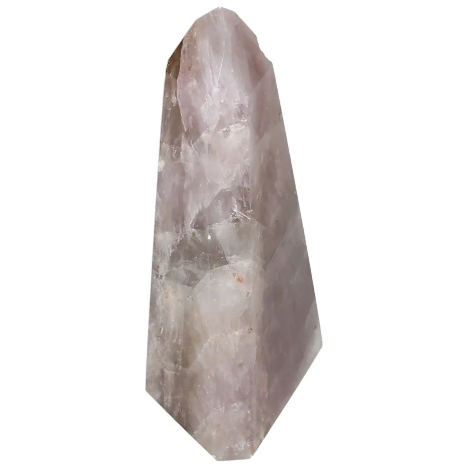 Polished Amethyst Super Seven Point crystal from Sylvia Crystals, showcasing unique blend of seven minerals for emotional balance.