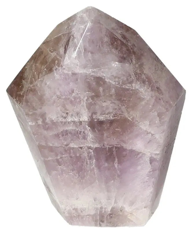Polished Amethyst Super Seven Point crystal showcasing luxurious craftsmanship and natural elegance from Sylvia Crystals.