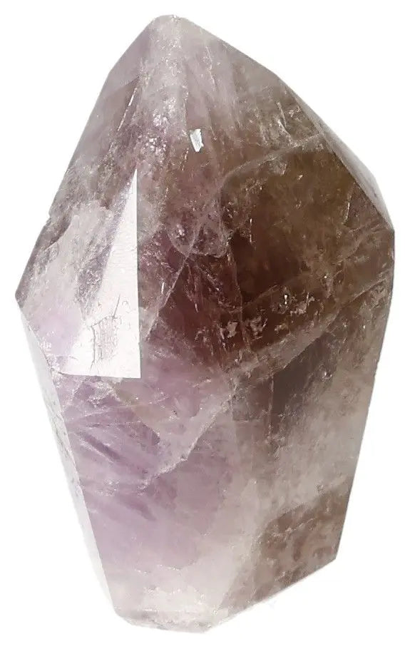 Polished Amethyst Super Seven Point crystal offering elegance, stress reduction, and enhanced concentration, from Sylvia Crystals.