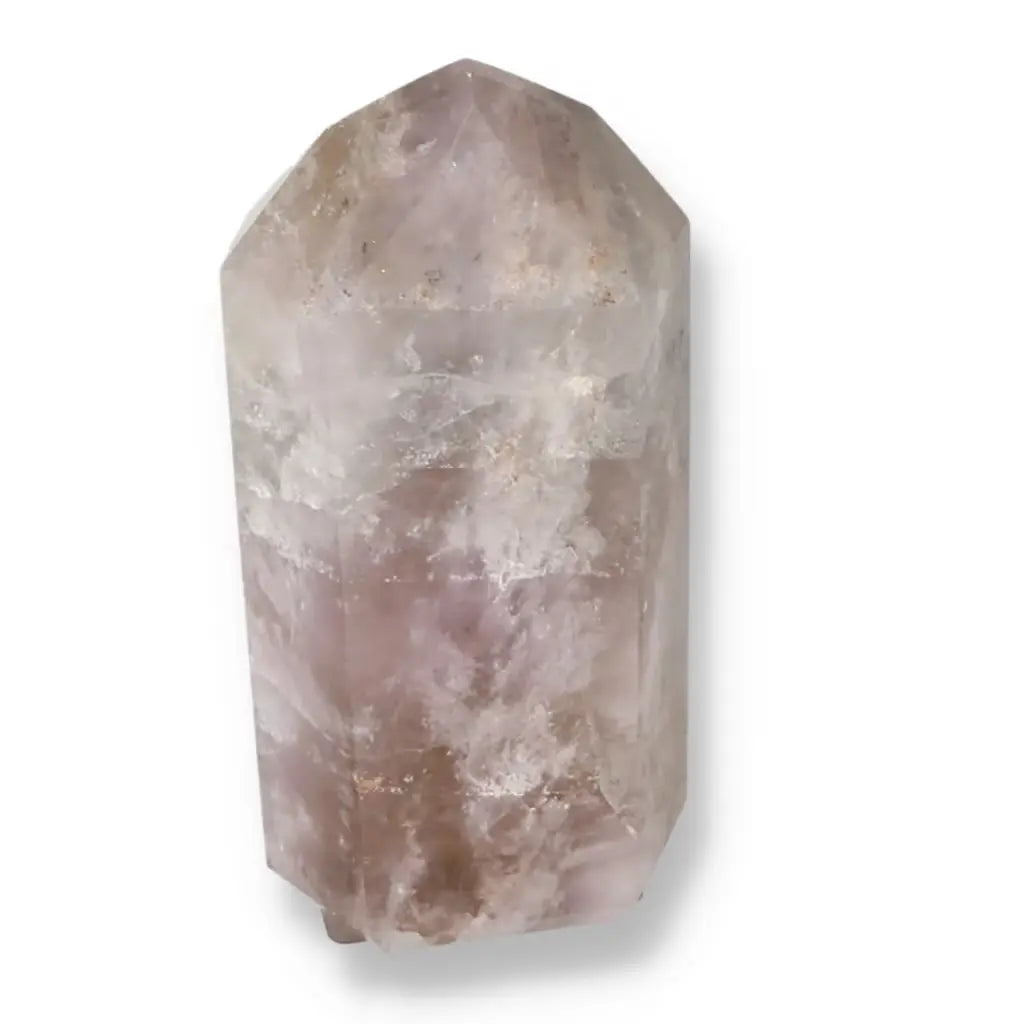 Polished Amethyst Super Seven Point crystal from Sylvia Crystals, enhancing energy and focus with handpicked quality and beauty.