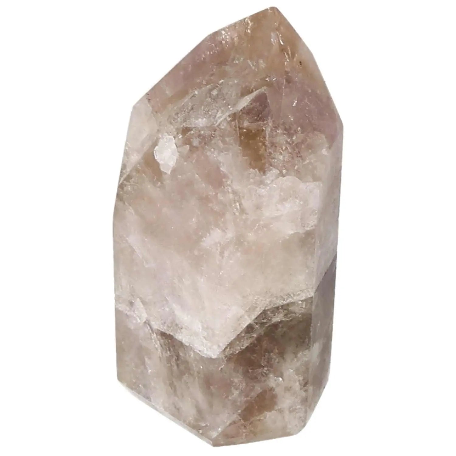 Seven Point Polished Amethyst crystal from Sylvia Crystals, showcasing its clarity and spiritual charm, ideal for stress relief and decor.