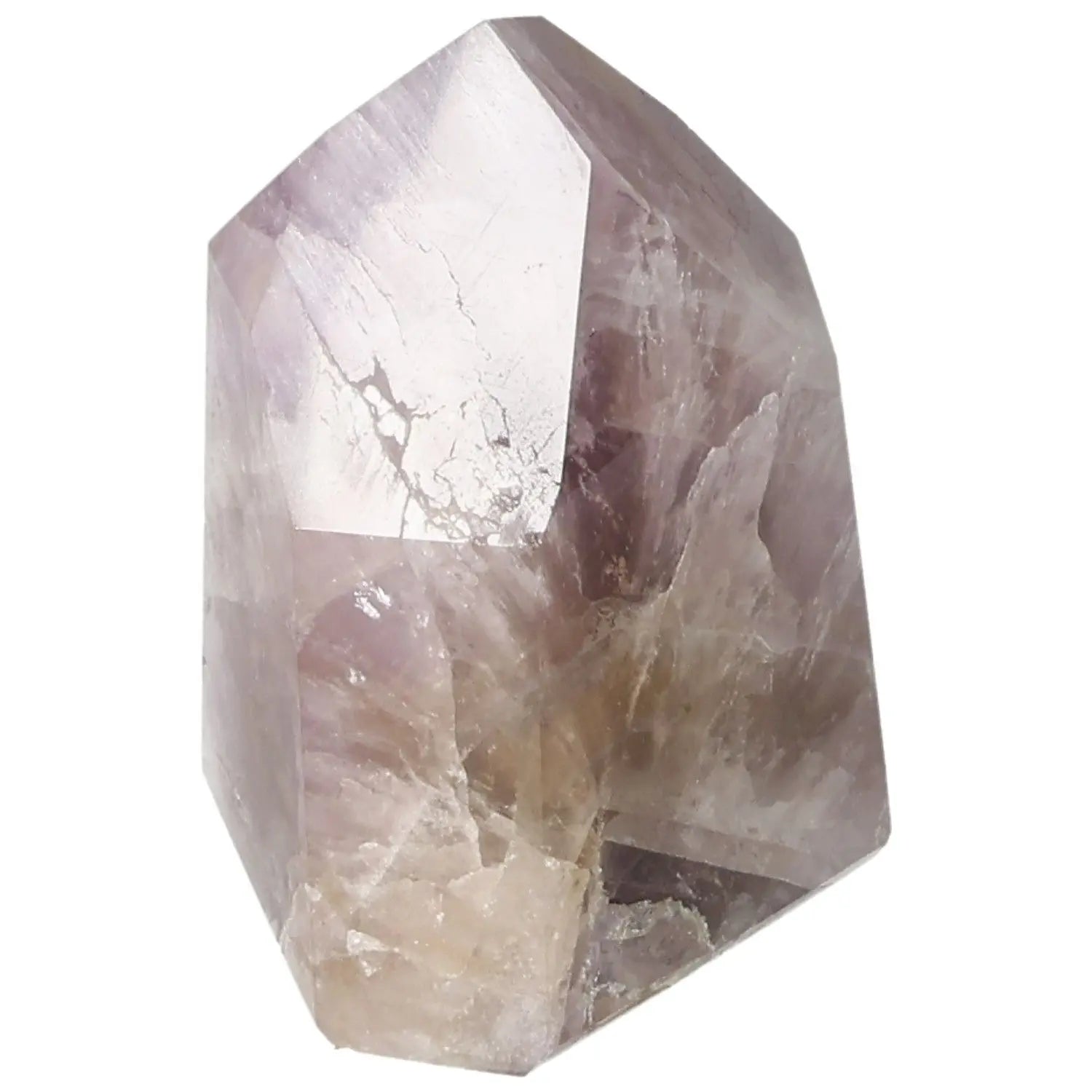 Seven Point Polished Amethyst crystal from Sylvia Crystals, known for stress reduction and emotional stability, enhances concentration.