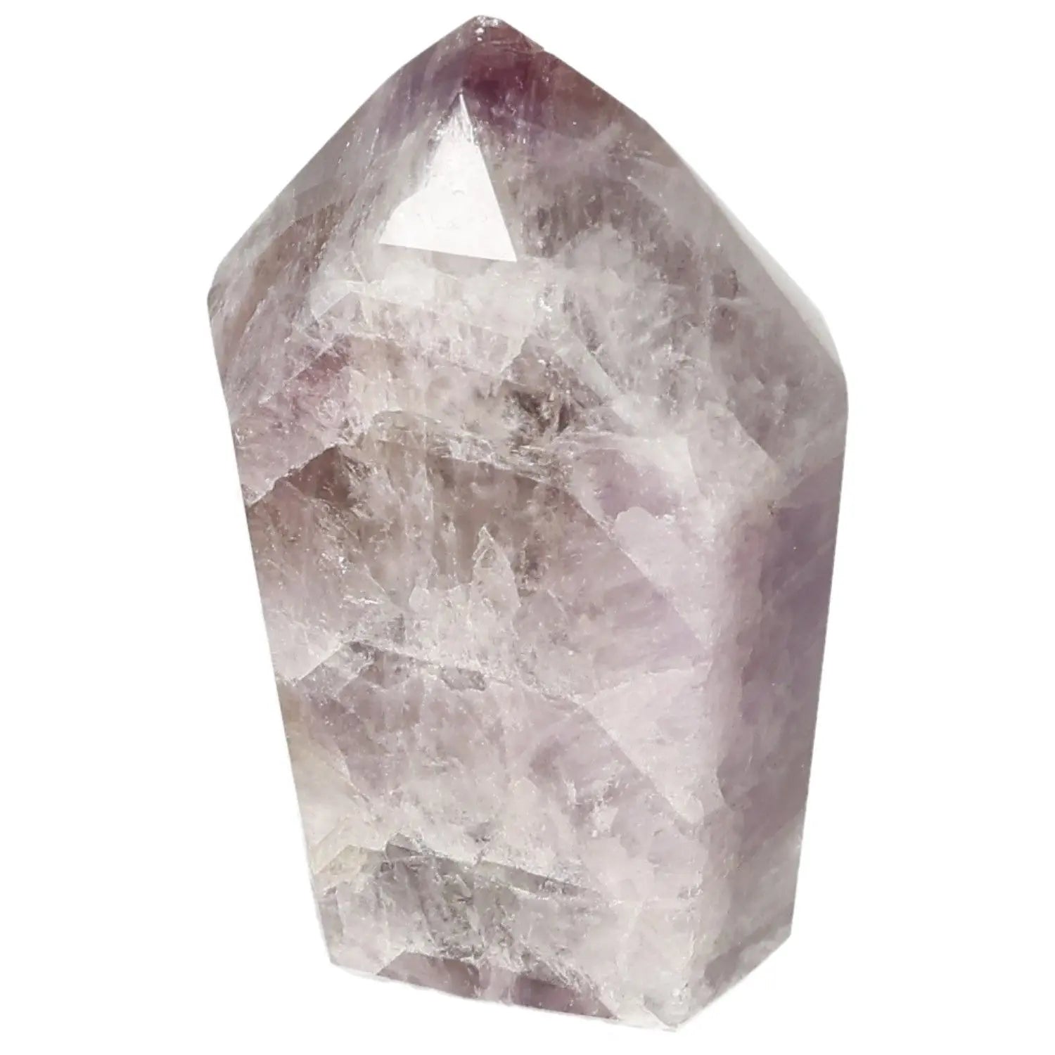 Seven Point Polished Amethyst crystal from Sylvia Crystals, premium quality, known for stress relief and emotional stability.