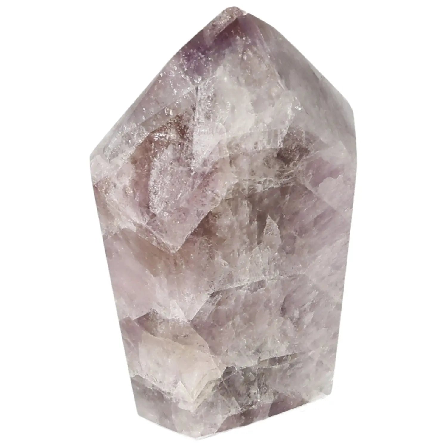 Seven Point Polished Amethyst crystal from Sylvia Crystals, known for stress alleviation and enhancing emotional stability.