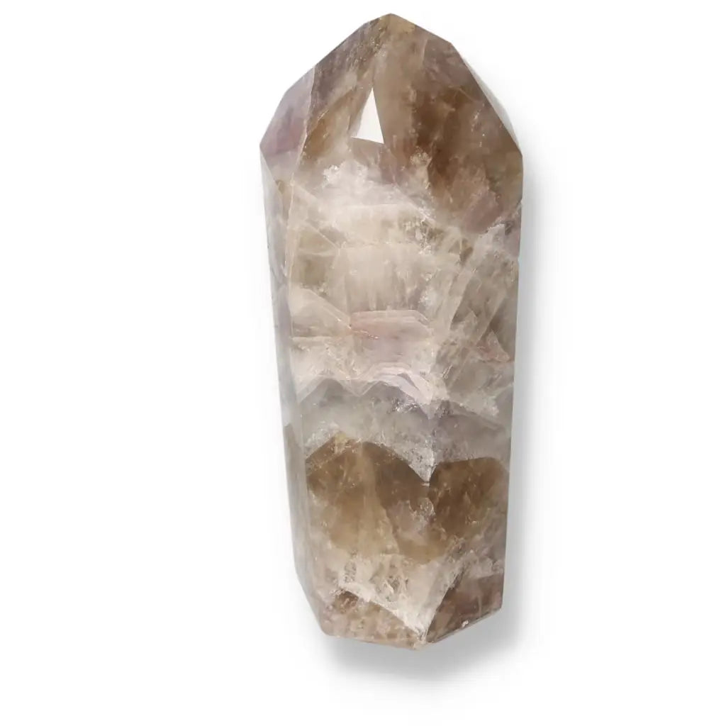 Seven Point Polished Amethyst crystal by Sylvia Crystals, showcasing a blend of seven minerals for holistic and spiritual enhancement.