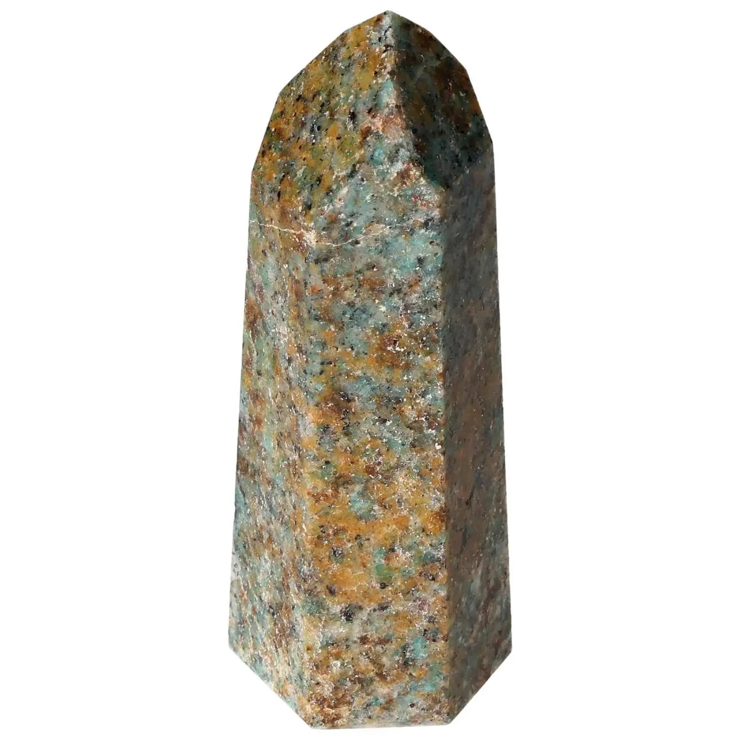 Polished Apatite Obelisk by Sylvia Crystals, a handpicked masterpiece for spiritual enlightenment and mental wellness.