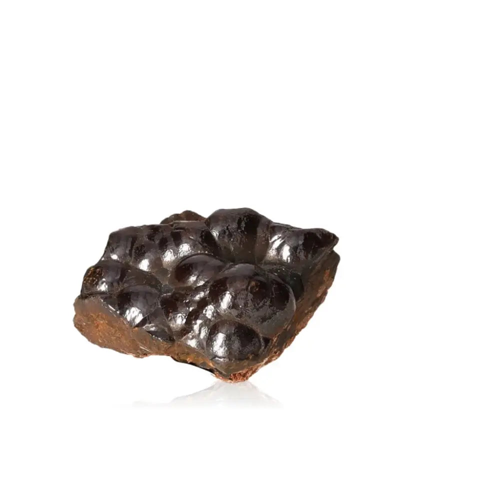 Polished Botryoidal Hematite crystal cluster showcasing shimmering metallic surface, ideal for energy fortification and emotional balance.