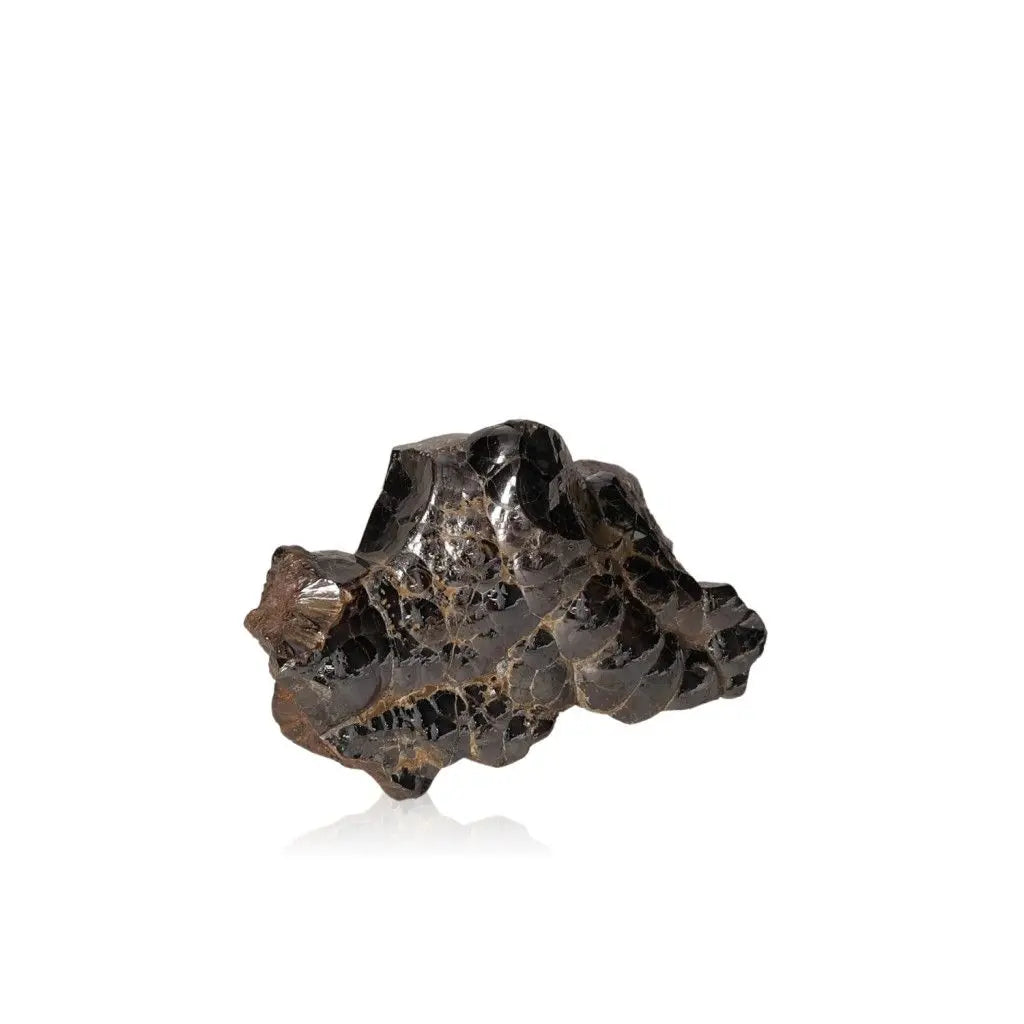 Polished Botryoidal Hematite crystal cluster showcasing shimmering metallic surfaces and unique formations.