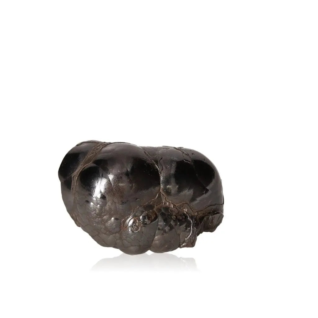 Polished Botryoidal Hematite crystal with shimmering metallic surface, ideal for personal empowerment and grounding.