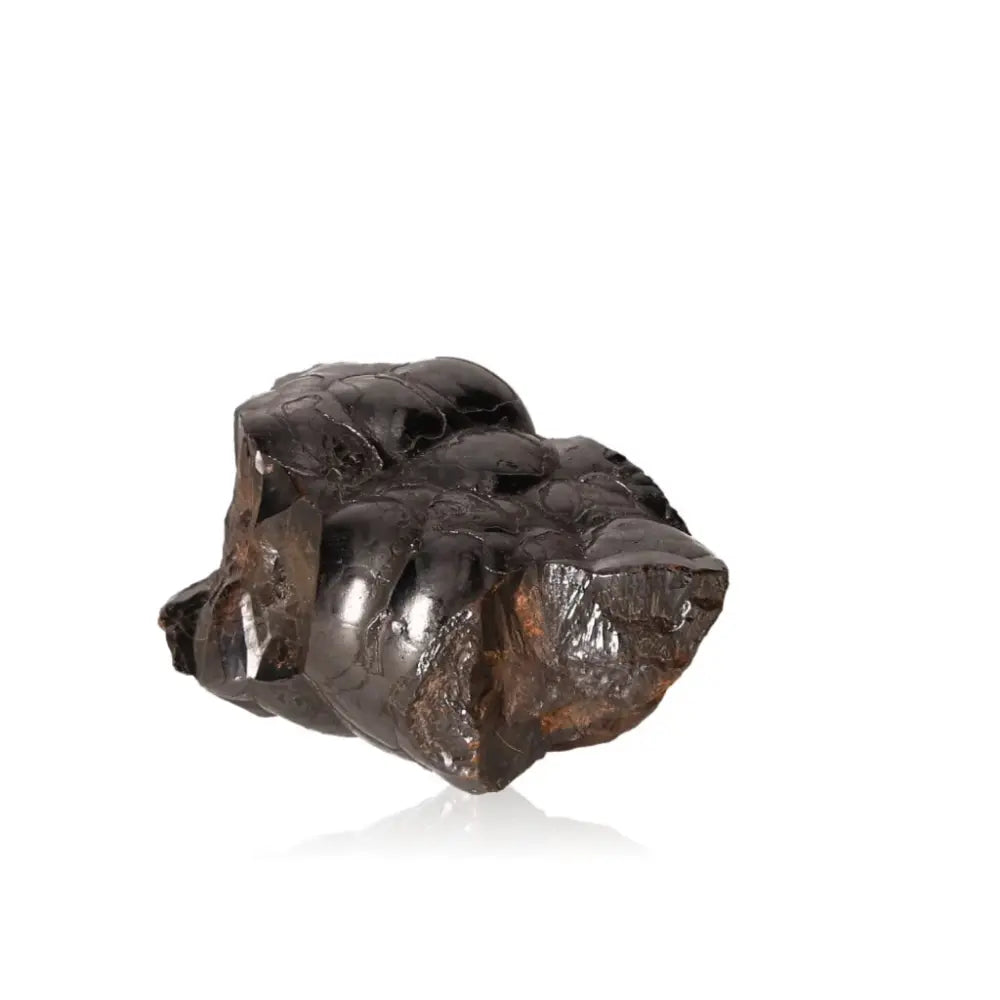 Polished Botryoidal Hematite crystal with metallic shimmer and iron-rich formations, symbolizing strength and protection.