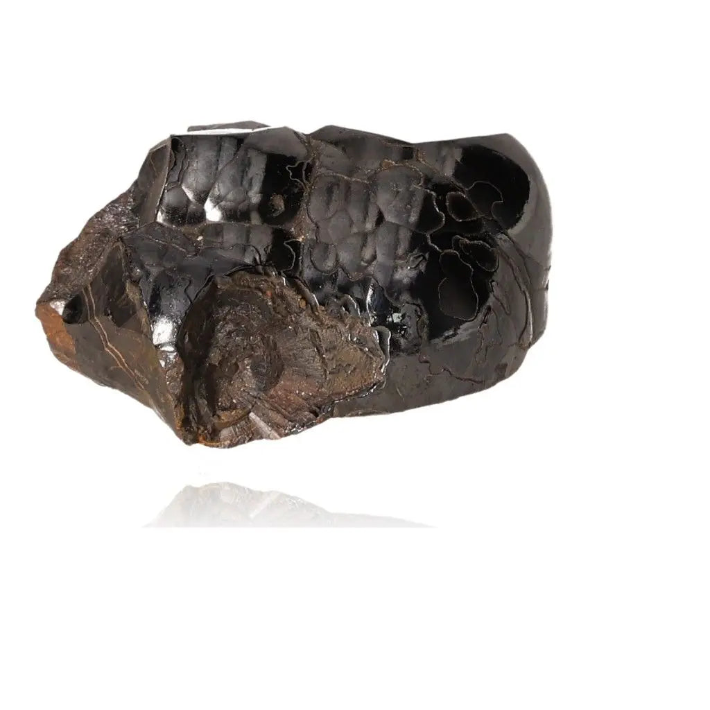 Polished Botryoidal Hematite with metallic crystal cluster for grounding and emotional balance