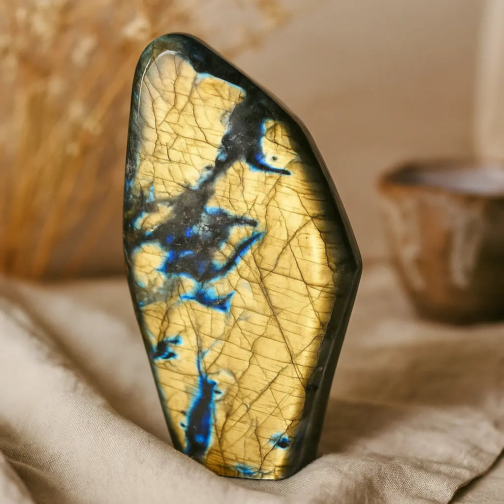 Polished Cut Base Labradorite Sylvia Crystals Sp. z o.o.