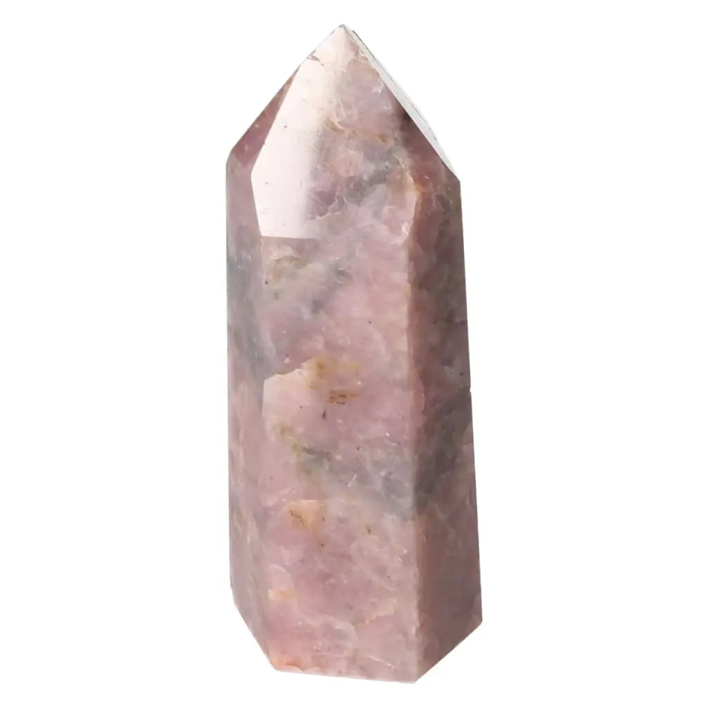 Polished Hematoide Obelisk from Sylvia Crystals, showcasing luxury and spiritual elegance with a sustainable touch.