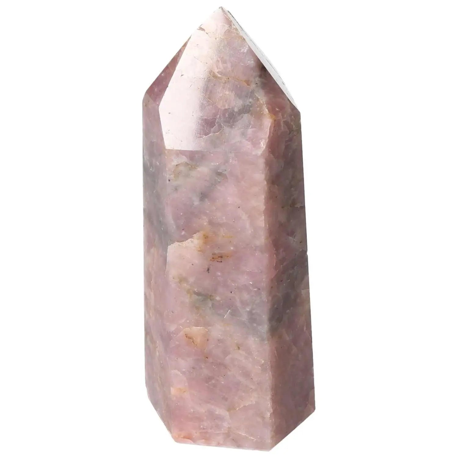 Polished Hematoide Obelisk by Sylvia Crystals, showcasing luxury and spiritual harmony in a handpicked, sustainable design.