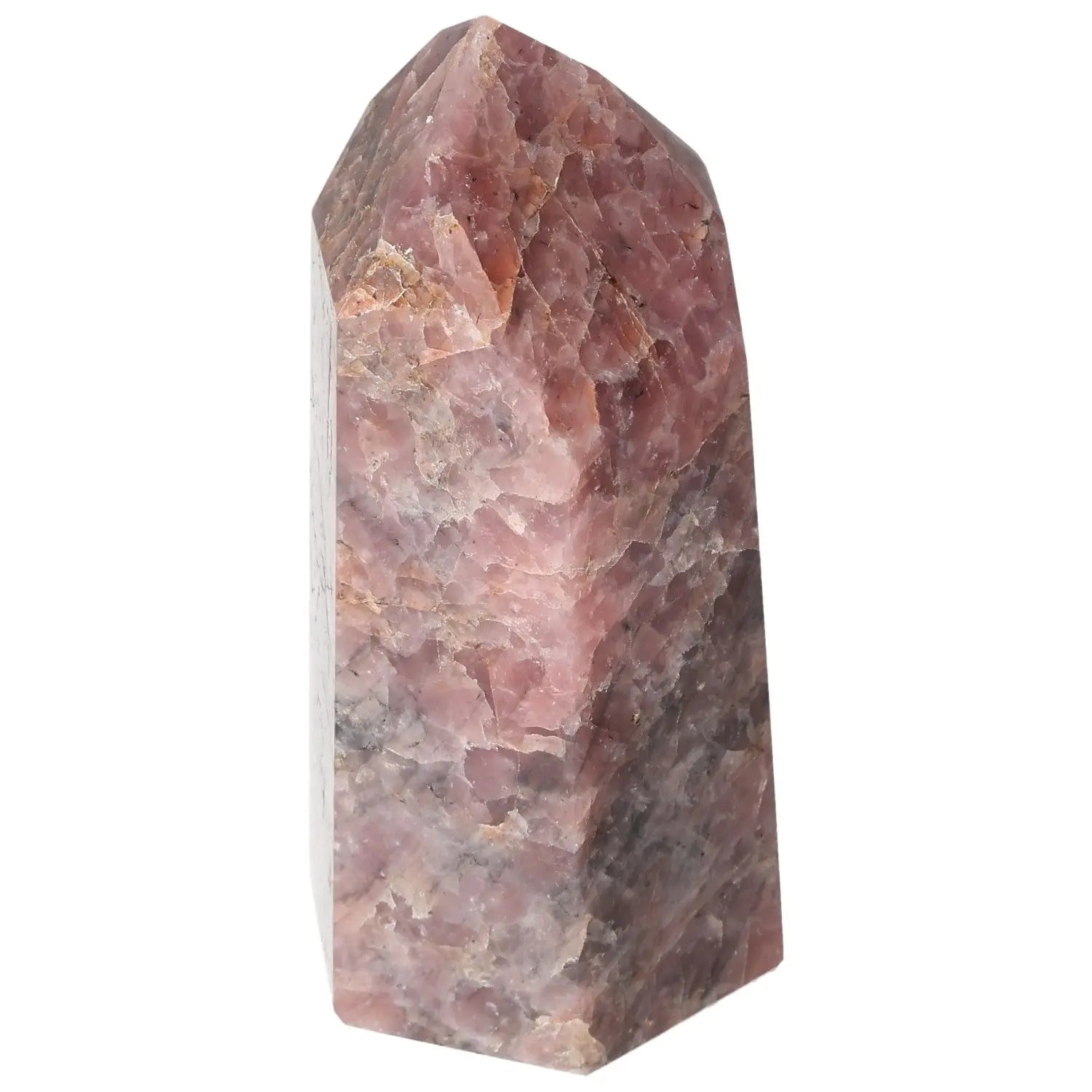 Polished Hematoide Obelisk from Sylvia Crystals with vibrant hues, offering luxury and balance, polished to divine energy perfection.