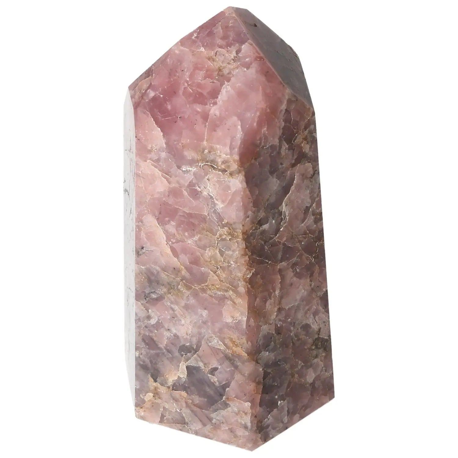 Polished Hematoide Obelisk with vibrant hues, a luxurious crystal from Sylvia Crystals, ideal for balance and conscious living.