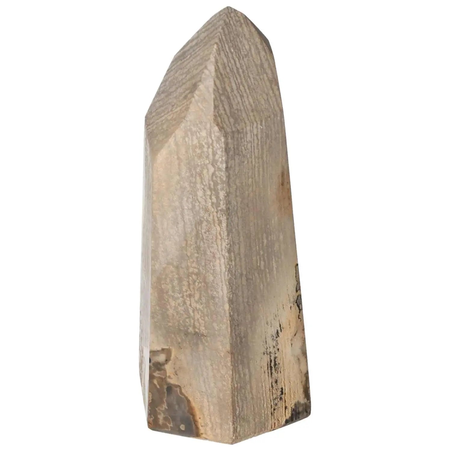 Polished Jasper Obelisk, Sylvia Crystals' premium piece, ideal for enhancing spiritual harmony and reducing stress with positive energy.