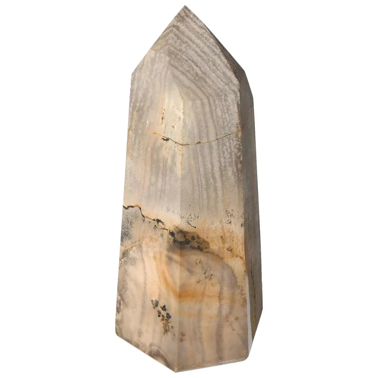Polished Jasper Obelisk for stress reduction and positive energy from Sylvia Crystals.