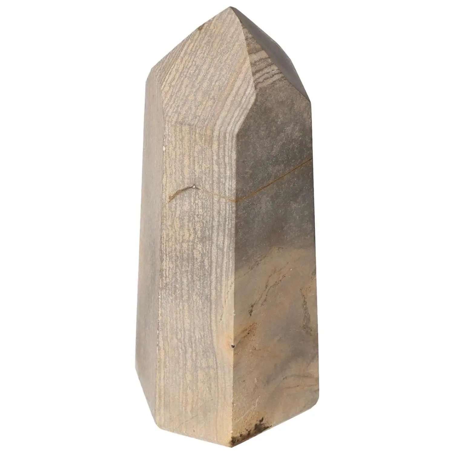 Polished Jasper Obelisk by Sylvia Crystals, a symbol of tranquility and strength, designed to infuse your space with positive energy.