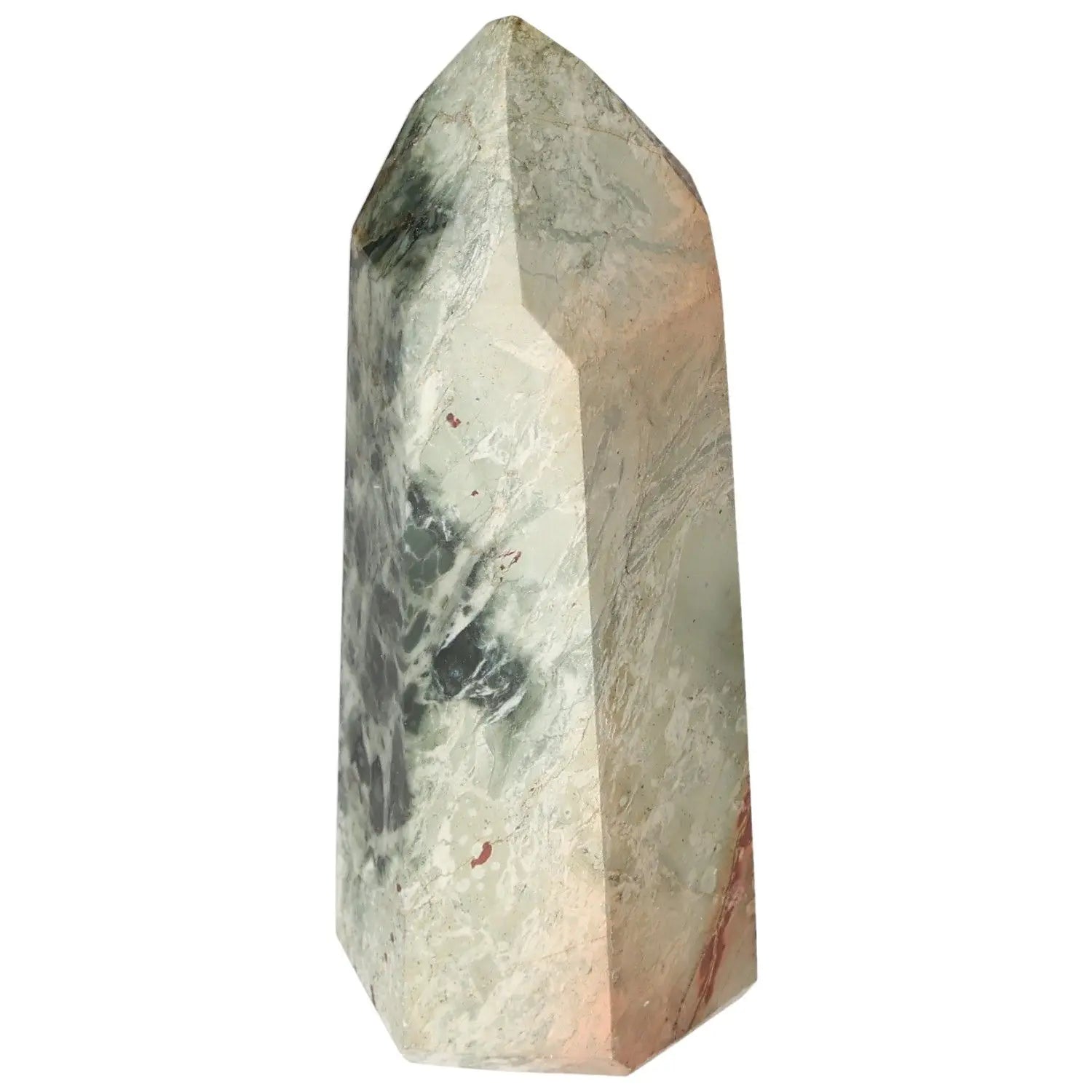 Polished Jasper Obelisk from Sylvia Crystals, a luxurious decorative piece promoting harmony and balance.