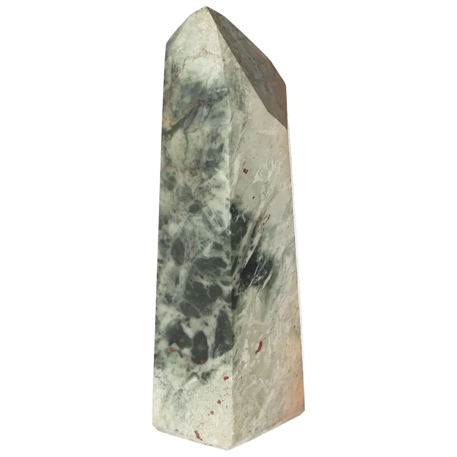 Polished Jasper Obelisk from Sylvia Crystals, offering elegance and serenity; perfect for home decor and spiritual balance.
