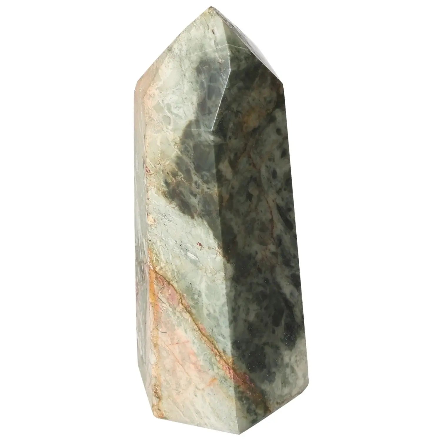 Polished Jasper Obelisk by Sylvia Crystals, showcasing its elegant, harmonious design and premium craftsmanship.