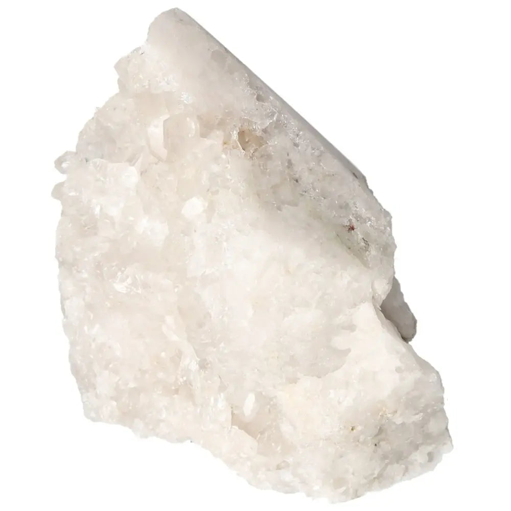 Polished Milky Quartz Point by Sylvia Crystals, promoting balance and tranquility, premium spiritual energy conduit.