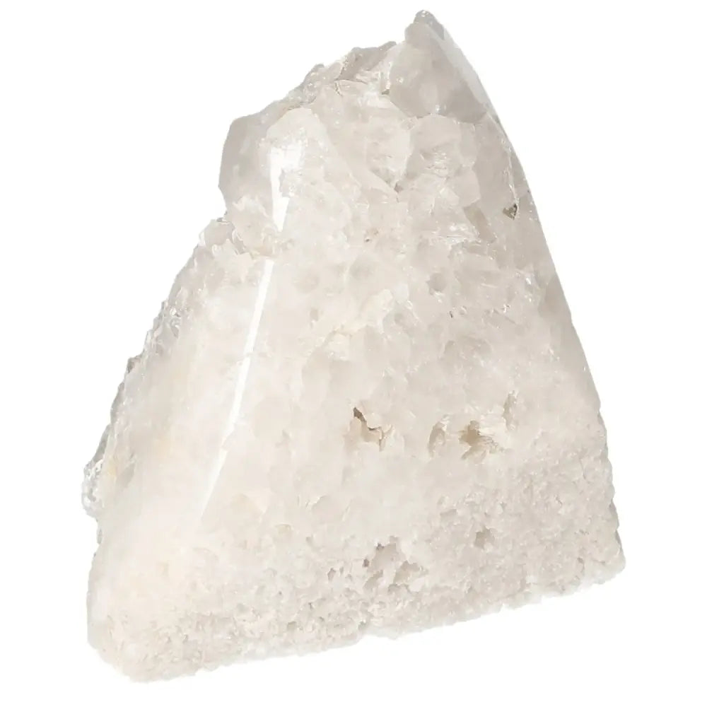 Polished Milky Quartz Point by Sylvia Crystals, enhancing decor with its serene, harmonious properties; ideal for purification.