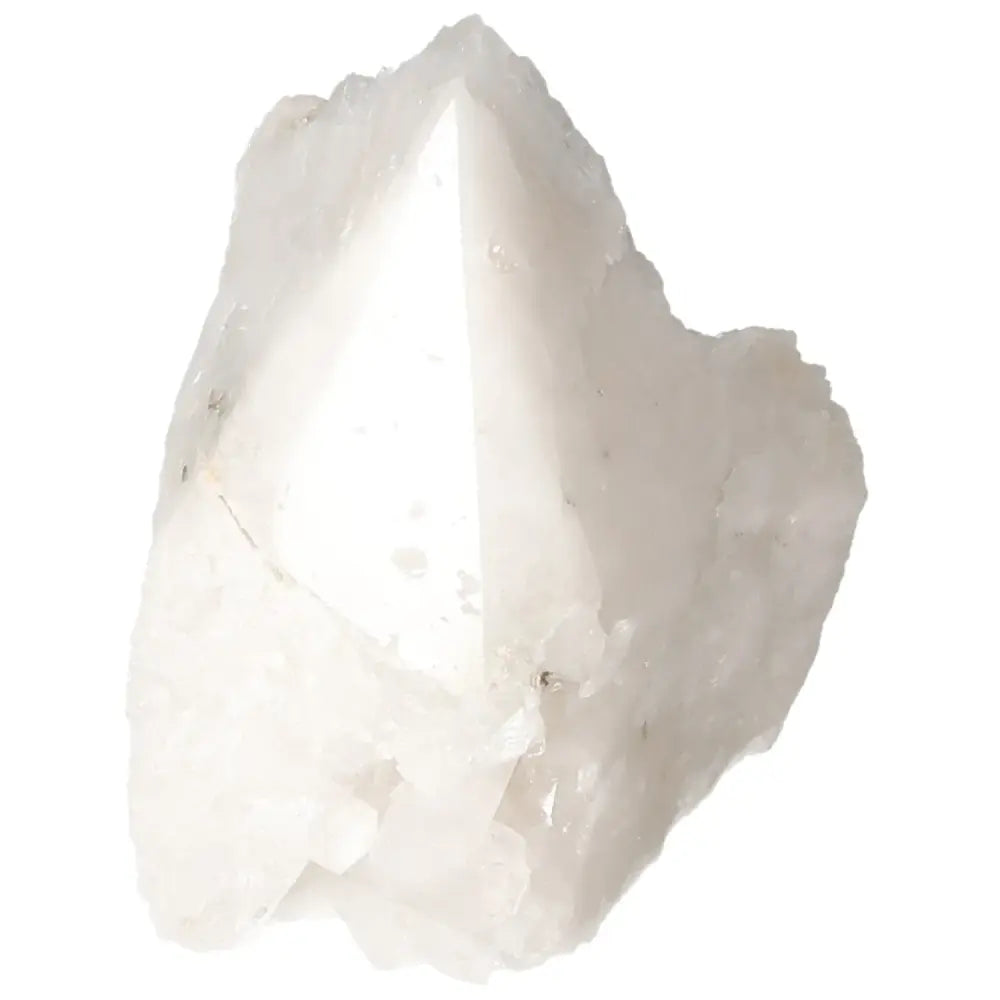 Polished Milky Quartz Point crystal from Sylvia Crystals with natural beauty and purification energy.