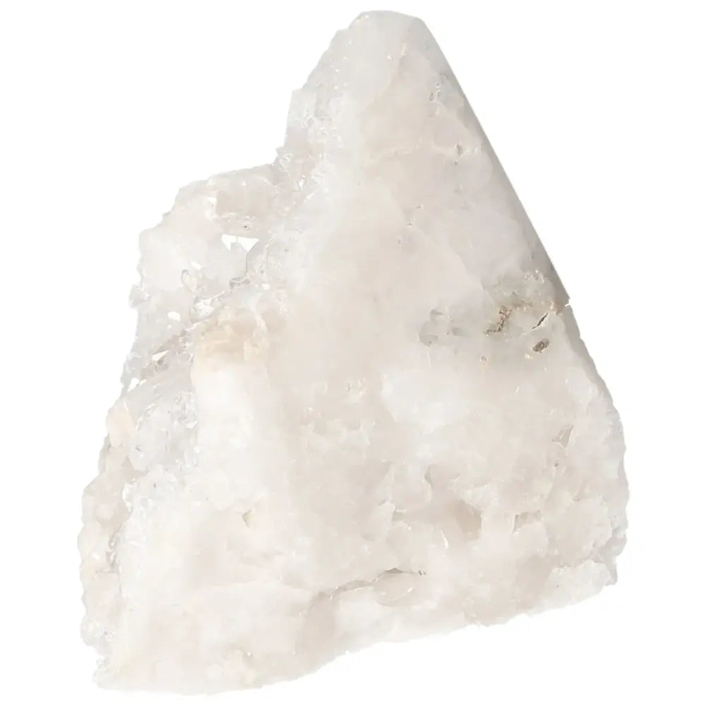 Polished Milky Quartz Point crystal with natural beauty and energy by Sylvia Crystals, ideal for spiritual purification and harmony.
