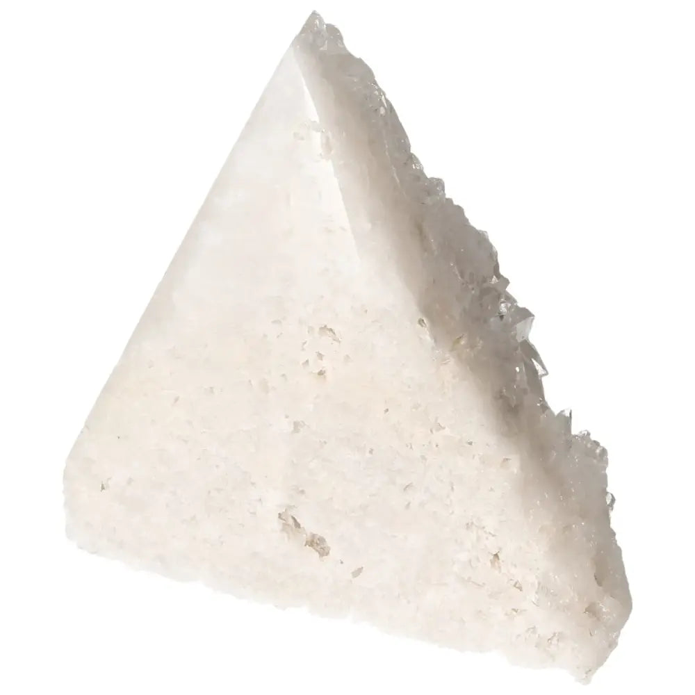 Polished Milky Quartz Point showcasing a smooth finish and natural clarity, ideal for energy cleansing and harmonizing.